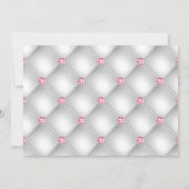 ピンクとシルバーの熱帯フローラ卒業写真 案内状 (裏面)