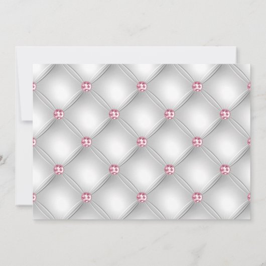 ピンクとシルバーの熱帯フローラ卒業写真 案内状 (裏面)