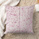ピンクとシルバーの牛革プリントクッション クッション (ブランケット)