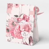 ピンクとシルバーの花柄 フェイバーボックス (裏面サイド)