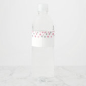 ピンクとシルバーの赤ちゃんシャワーのウォーターボトルラベル ペットボトルラベル (裏面)