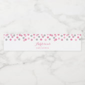 ピンクとシルバーの赤ちゃんシャワーのウォーターボトルラベル ペットボトルラベル (シングルラベル)