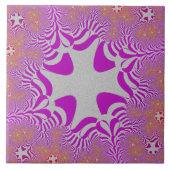 ピンクとシルバークロス タイル (正面)