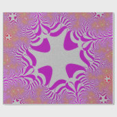 ピンクとシルバークロス ラッピングペーパー (フラット)