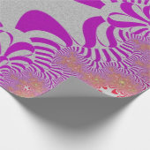 ピンクとシルバークロス ラッピングペーパー (角)