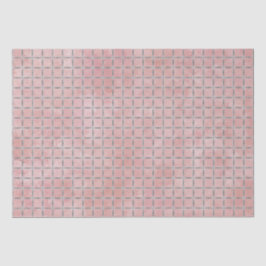 ピンクとシルバーグレーの格子 薄葉紙