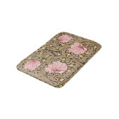 ピンクとセピアのWモリスのパーペネルパターン バスマット (アングル)