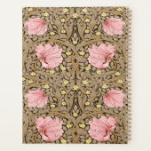 ピンクとセピアのWモリスのパーペネルパターン プランナー手帳 (裏面)