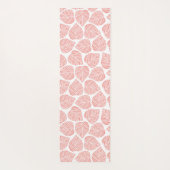 ピンクとタウペリーフ自然トレンディーモノグラム ヨガマット (裏面)