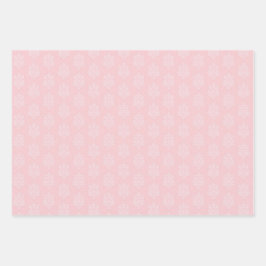 ピンクとタンの風船と星の色合い ラッピングペーパーシート