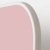 ピンクとタンシンプルのミニマルパーソナライズされた名 ピックルボールラケット (左詳細)