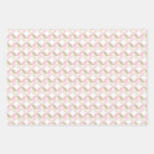 ピンクとタンテディベアズの色合い星とストライプ星 ラッピングペーパーシート (正面)