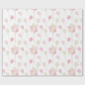 ピンクとタンバルーンの色合い ラッピングペーパー (フラット)