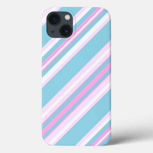 ピンクとターコイズのストライプ柄のiPadケース Case-Mate iPhoneケース (裏面)