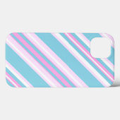 ピンクとターコイズのストライプ柄のiPadケース Case-Mate iPhoneケース (裏面 (横))