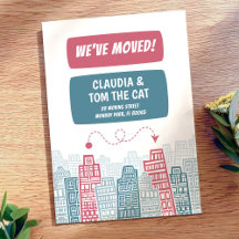 ピンクとターコイズの新しいアドレスの漫画の街