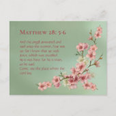 ピンクとターコイズの桜 ポストカード (正面)