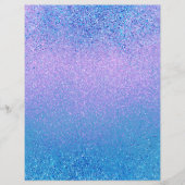 ピンクとターコイズグラデーションきらめくスクラップブック紙 (正面)