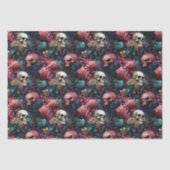 ピンクとターコイズタコ触手スカル海 薄葉紙 (正面)