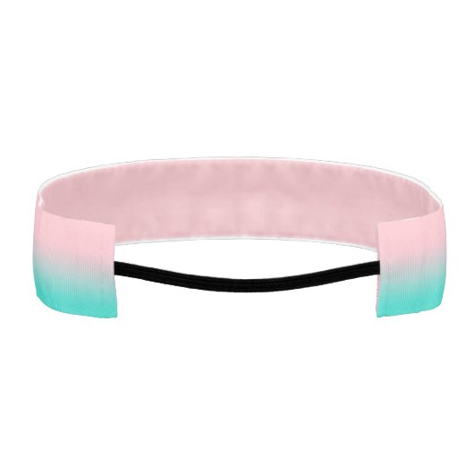ピンクとターコイズ グラデーション アスレチックヘッドバンド (裏面)