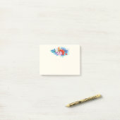 ピンクとターコイズ ポストイット (デスク上)