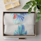 ピンクとターコイズ 薄葉紙 (ギフト)