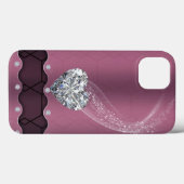 ピンクとダイヤモンドのケースメイトiPhoneケース Case-Mate iPhoneケース (裏面 (横))