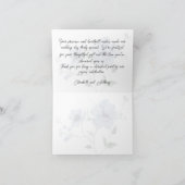 ピンクとダスティーブルーの水彩花柄の結婚式のお礼状 サンキューカード (内部)
