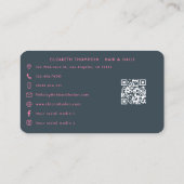 ピンクとチャコールのセルフラブサロン ブランディング 名刺 (裏面)