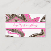 ピンクとチョコレートのストロークロイヤリティパンチカード ロイヤリティカード (裏面)