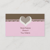 ピンクとチョコレートのデザイナーケーキ 名刺 (裏面)