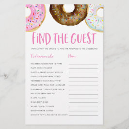 ピンクとチョコレートのドーナツFind the Guest Game
