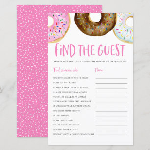 ピンクとチョコレートのドーナツFind the Guest Game