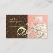 ピンクとチョコレートのベーカリー/パティシセリ 名刺 (裏面)