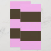 ピンクとチョコレートブラウン幅ストライプ幅STaylor (正面/裏面)