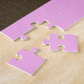 ピンクとチョコレートブラウン幅ストライプ幅STaylor ジグソーパズル (側面)