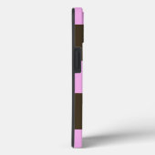ピンクとチョコレートブラウン幅ストライプ幅STaylor Case-Mate iPhoneケース (裏面 / 右)