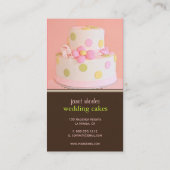 ピンクとチョコレート結婚のケーキ名刺 名刺 (裏面)