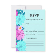 ピンクとティール（緑がかった色）のフローラ結婚の