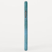 ピンクとティール(緑がかった色)の水彩フローラ パーソナライズされた Case-Mate iPhoneケース (裏面/右)