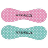 ピンクとティール(緑がかった色)の水玉模様パターンソフトボール贈り物 ソフトボール (パネル)