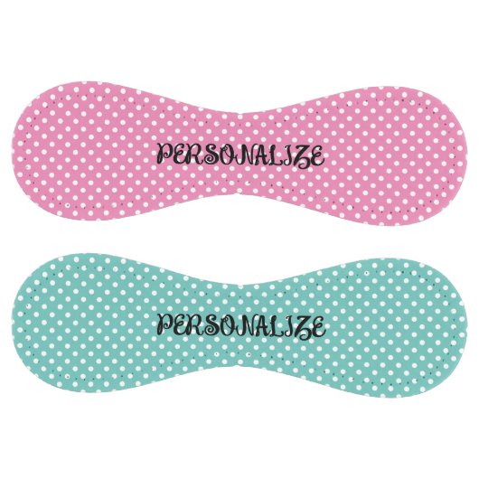 ピンクとティール（緑がかった色）の水玉模様パターンソフトボール贈り物 ソフトボール (パネル)