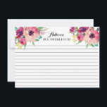 ピンクとティール（緑がかった色）の美しいフローラアドバイスカード アドバイスカード<br><div class="desc">ピンクとティール（緑がかった色）の美しいフローラアドバイスカード</div>