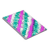 ピンクとティール（緑がかった色）（ばちゃばちゃ）跳ねる 動揺して ノートブック (右側)