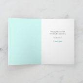 ピンクとティール(緑がかった色)ハミングバーズマザーズデイ カード (内部)