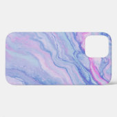 ピンクとティール（緑がかった色）絵画抽象芸術 Case-Mate iPhoneケース (裏面 (横))