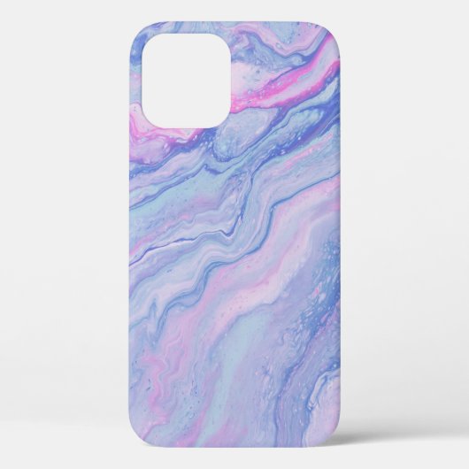 ピンクとティール（緑がかった色）絵画抽象芸術 Case-Mate iPhoneケース (裏面)