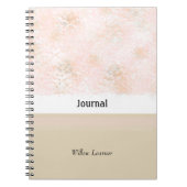 ピンクとトープの日記を赤く染める ノートブック (正面)