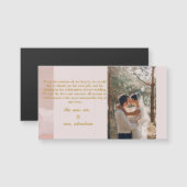 ピンクとニュートラルモダンエレガントなウェディング感謝していユー (正面/裏面)