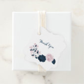 ピンクとネイビーの感謝してい花よ フェイバータグ (インサイチュ)